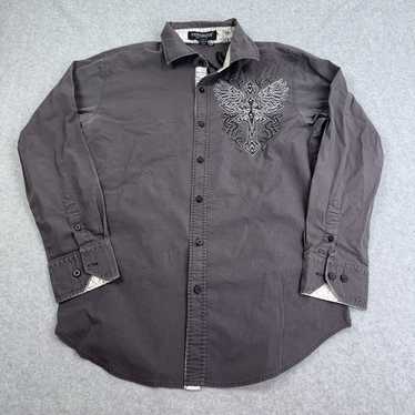 Men's Shirt 2XL Victorious Urban Couture Cream Long Sleeve