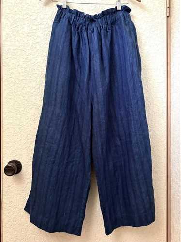 Namu Shop - Ichi Antiquites Linen Denim Sarouel Pants - Natural