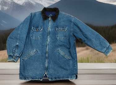 90’s ANDY JOHNSデニムコート(S)『USA製』 Andy Johns Denim Jean Jacket Coat Vtg. 90s Genuine Leather