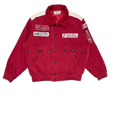 レーシングジャケット　TOYOTA TEAM TOM'S Ｌサイズ　赤 ブルゾン レーシングジャケット？TOYOTA TEAM TOM'S LLサイズ