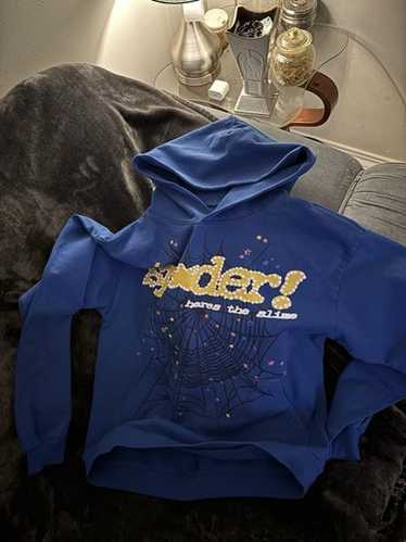 Sp5der Hoodie Blue Large - Gem