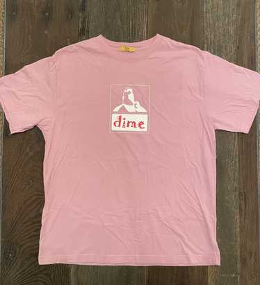 【DIME】Classic Small Logo T-Shirt Old Pink DIME MTL CLASSIC SMALL LOGO TEE DUSTY PINK – Olympia Skateshop