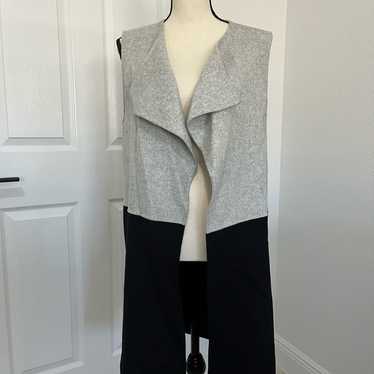 Talbots Duster/Vest, Gray And Block Color Block, … - image 1