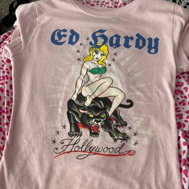 Ed hardy pink tee - Gem