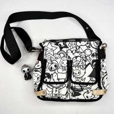 超美品★LeSportsac ボディバッグ ホワイト　斜め掛け　tokidoki Lesportsac tokidoki black white - Gem
