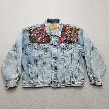 ジャケット・アウター 80s vintage flower denim jeans jacket Women's Vintage Denim Jacket - Starry Flowers | www