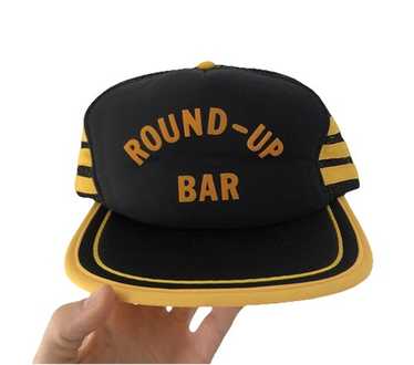 NOS Vintage 3 THREE STRIPE Mesh ROUND-UP BAR Snap… - image 1