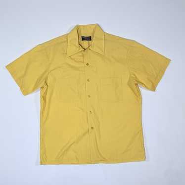 50s Penney's Towncraft Shadow Plaid Wool Shirt Medium - Gem