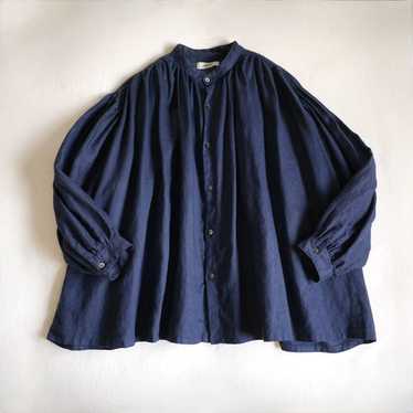 トップス ichi-Antiquites**cotton linen blouse Ichi Antiquités Linen Blouse - Dusty Rose Kim | Bon