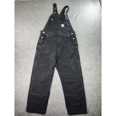 Carhartt R01 BLK Bib Overall Relaxed Heavy Duck Black
