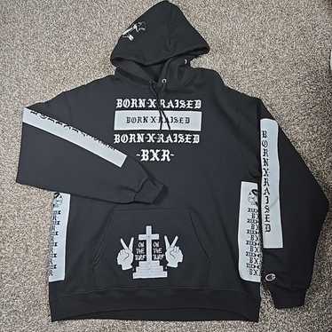 Born X Raised BXR Hoodie Size Medium M Orange Black L… - Gem