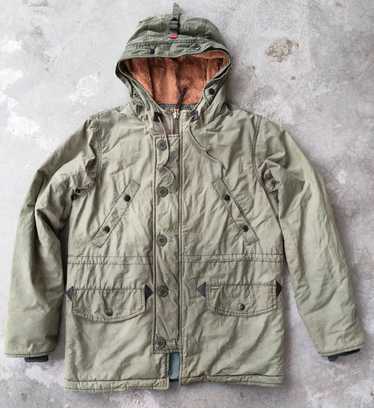 ジャケット・アウター SUPREME x THE BRITISH MILLERAIN JACKET M Supreme The British Millerain Black Shearling Trim Cotton