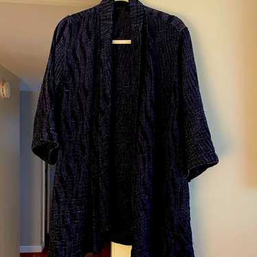 AKIHIKO IZUKURA シルク カーディガン 日本製 F Akihiko izukura silk textured - Gem