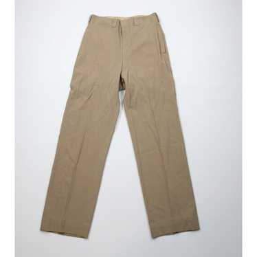 Vintage 50s Gabardine Rayon Pleated Trouser Pants Salmon