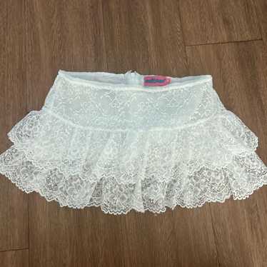 Edikted Women's Skirt - White - XS – Edikted lace… - image 1