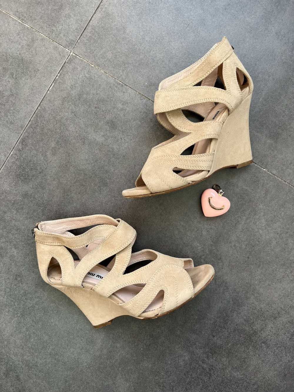 Miu Miu × Prada × Vintage Y2k Miu Miu wedge platf… - image 1