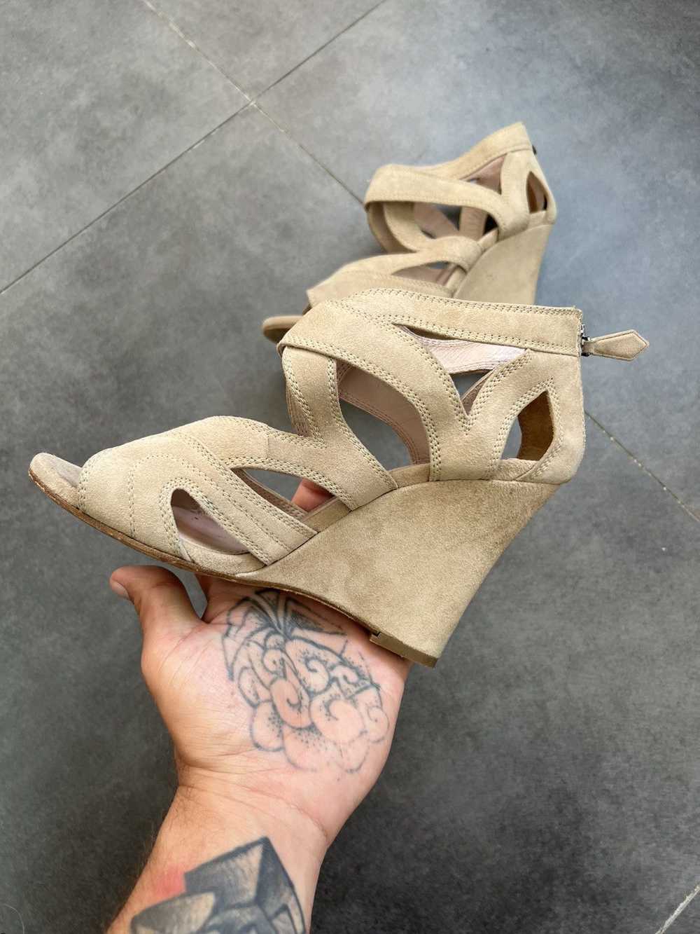 Miu Miu × Prada × Vintage Y2k Miu Miu wedge platf… - image 5