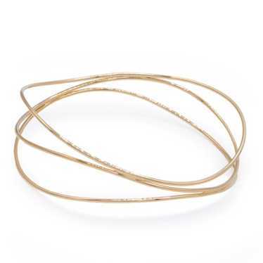 ティファニー Wave 3 Row Au750 ダイヤモンドバングル Tiffany & Co. Wave 3 Row Bracelet K18YG Au750 Arm