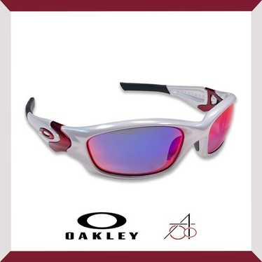 Oakley ニューストレートジャケットII サングラス ホワイト/レッド Oakley Straight Jacket II White Chrome w/Polarized Fire