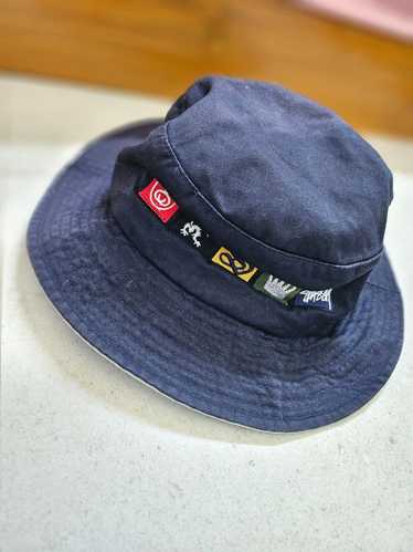 90s old vtg stussy fade bucket hat XL