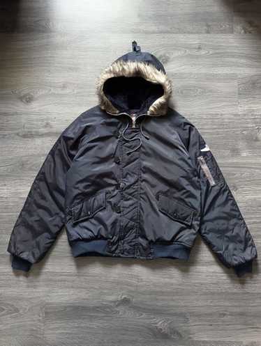 AVIREX 80s archive n2b fur jacket y2k 平成 Avirex flight jacket n2b - Gem