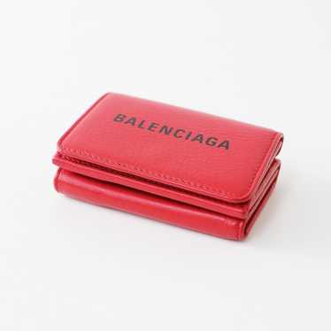 小物 BALENCIAGA EVERYDAY MINI WALLET Women's Cash Mini Wallet in Black/white | Balenciaga US