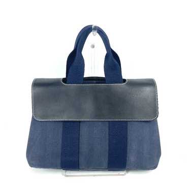 HERMES　 Valparaiso pm Hermès Valparaiso PM Etoupe Canvas And Leather Handbag