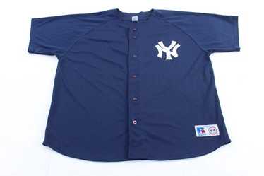 2003 RUSSELL ATHLETIC Yankees ベースボールシャツ VTG 90s Russell Athletic Yankees Jersey T Shirt Pinstripe
