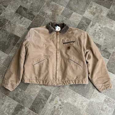 Carhartt J97 SDL ブラウンジャケット VTG Carhartt Jacket Detroit J97 SDL Camel Brown Blanket