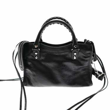 Coach Mini City Bag Black レザー 7105 Coach Vintage Black Leather Mini City Bag Coin Purse
