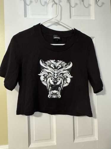 Tシャツ・カットソー JUST CAVALLI Woman T-Shirt Black 78PAHE11CJ112 899 ROBERTO JUST CAVALLI BLACK TEE T-SHIRT WOMEN SIZE MEDIUM | eBay