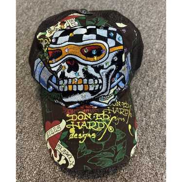 Ed Hardy エド・ハーディー ハートスカル刺繍 ラインスストーン