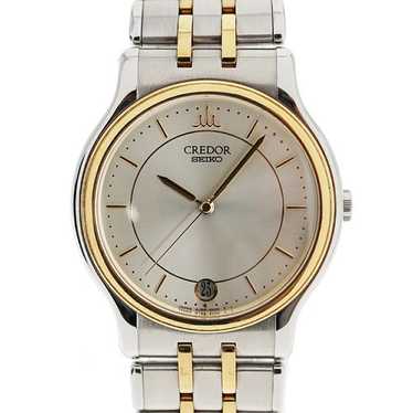 最高級 SEIKO CREDOR 8J86 DRESS watch Vintage Seiko Credor 8J86-7A00 18kt Gold Quartz Dress Watch