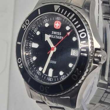 はんぷてぃ　SWISS MILITARY ブラック　ML２４７ Swiss Military Hanowa Black Genuine Leather Men's Watch