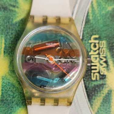 1987 Colorful Funky Retro Swatch Watch for Men & Women, Blue