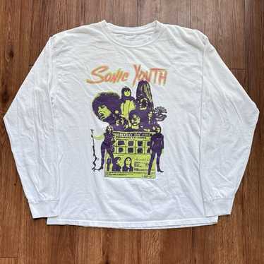 【HI FI FNK】Sonic Youth Longsleeve Sonic Youth Echo Long Sleeve T-Shirt, Small, White | Amazon.com