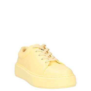 スニーカー Ganni Yellow synthetic leather and fabric sneakers Ganni Synthetic Leather And Fabric Sneakers () IFCHIC.COM