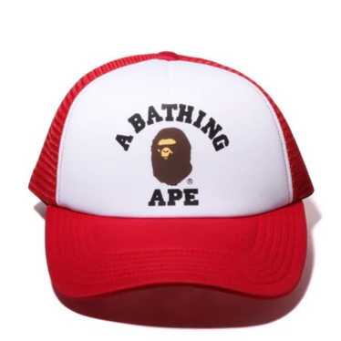 A BATHING APE キャップ 赤/白 セール】CROSSBONE MESH CAP M（キャップ）｜A BATHING APE（ア