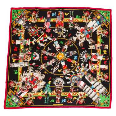 ☘️未使用に近い☘️ HERMES　Kachinas カチナ　マキシツイリー Hermes kachinas silk scarf - Gem