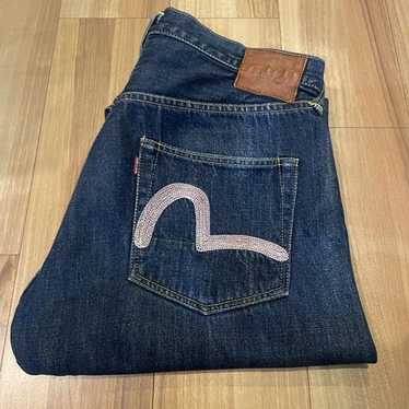 EVISU - サイズ34 緑刺繍 コーデュロイ 2000 エヴィス エビスの
