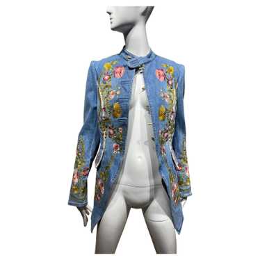 【新品タグ付】エストネーションROBERTO CAVALLIシルクブラウス Vintage Y2k S/S 2011 Roberto Cavalli Crocodile Croc Reptile