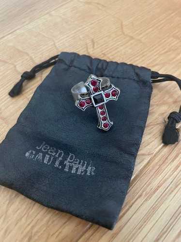 ジャンポールゴルチエ　オニキス クロスリング SYMPATHY OF SOUL （シンパシーオブソウル） Large Horseshoe