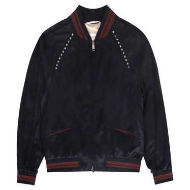 Men's red Valentino bomber jacket with Rockstud accen… - Gem