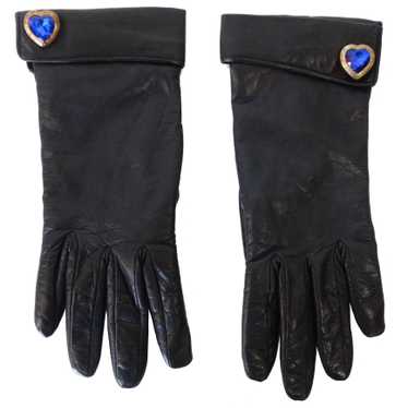 小物 90s vintage genuine leather globe Black Vintage 1990s leather gloves - Gem