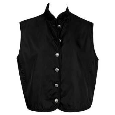 トップス prada FW1994 nylon vest archive Prada Vintage Archive Fall 1994 Black Nylon Zipper Multi