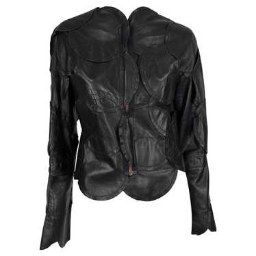 【関税&送料込】Mm6 Twist Leather Jacket INDIGO_HORSE_Model_60_S_DENIM_