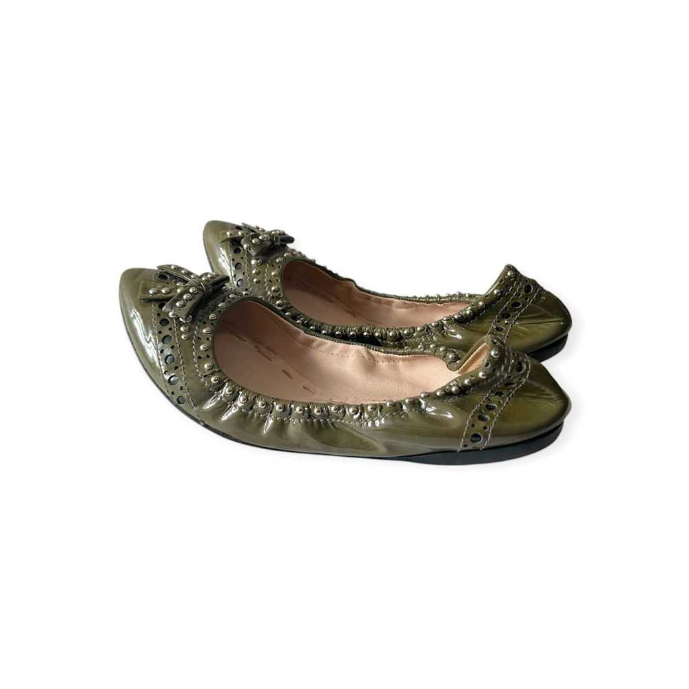 Miu Miu Miu Miu Patent Leather Flats with Studs a… - image 6