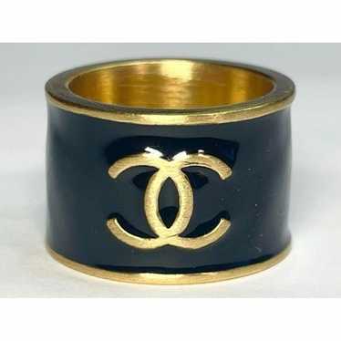 CHANEL シャネル 指輪 リング B22K ココマーク ラインストーン