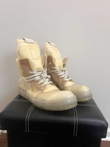 【Rick Owens】ブラウン＆オフホワイト Hollywood Geobasket Rick Owens Hollywood Runway Geobasket Dust Milk Men's