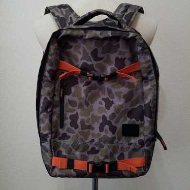 Nixon Skateboard Backpack Camouflage Green Orange Polyester